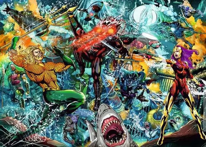 Ravensburger puzzel Aquaman 1000 stukjes - DC Comics legpuzzel.