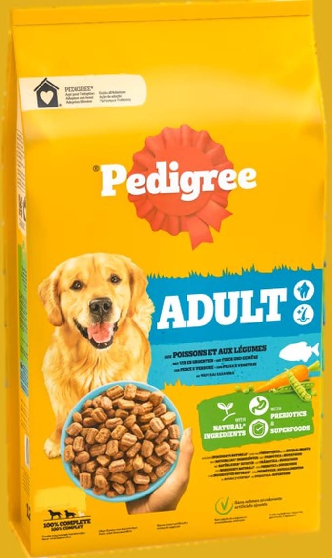 3x pedigree droogvoer honden vis -3kg