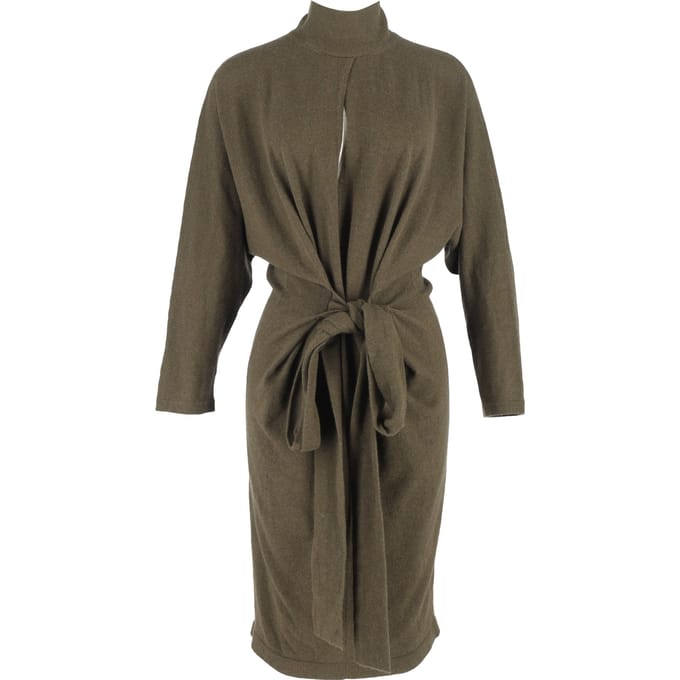 Tom Ford jurk met riem in groene kasjmier