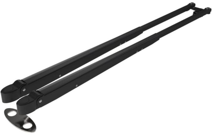 Roca Parallelarm W38, Zwart/RVS 470-750mm