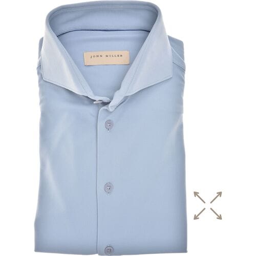 John Miller Overhemd The Miller Hyperstretch Shirt Blauw-Grijs / male