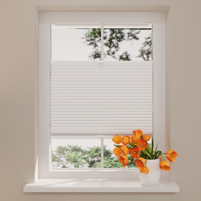 Plissegordijn Thermo - Verduisterend - 25 mm - White - 60 x 130