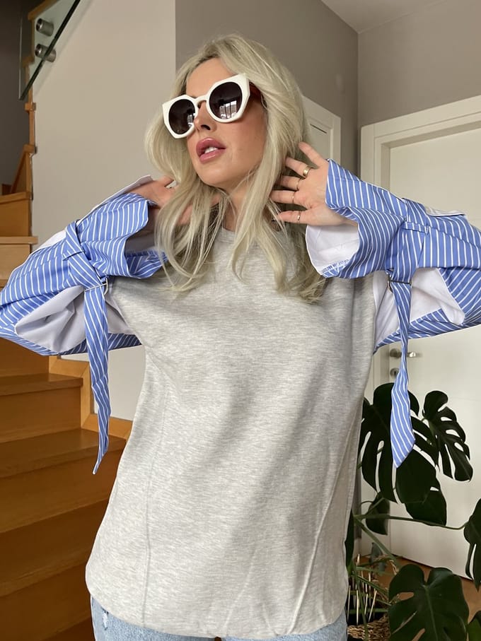 Sweater Desijn/Grijs/SIRMAZA