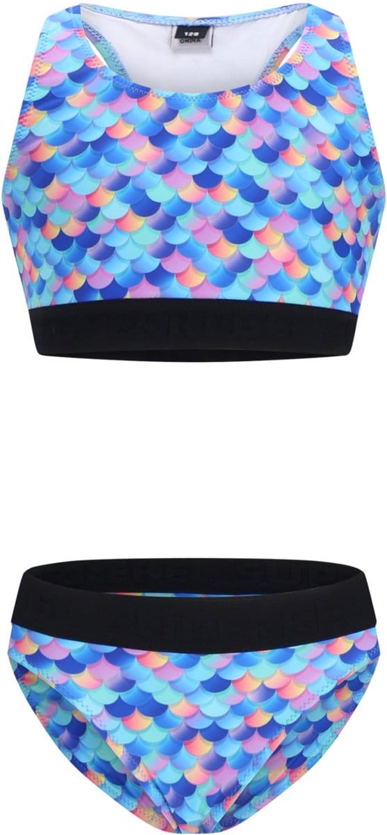 SuperRebel - Carmel tanktop bikini - Mermaid Print - Maat 164