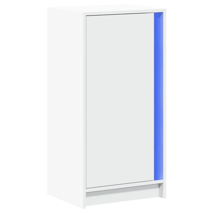 vidaXL - Dressoir - met - LED - 42,5x34x85 - cm - bewerkt - hout - wit