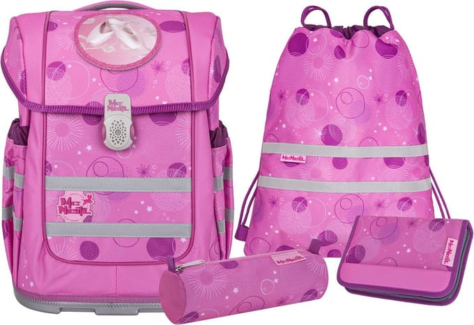 McNeill Schooltas Ergo Compacto Schoolbag Set 5-delig Pinky Roze