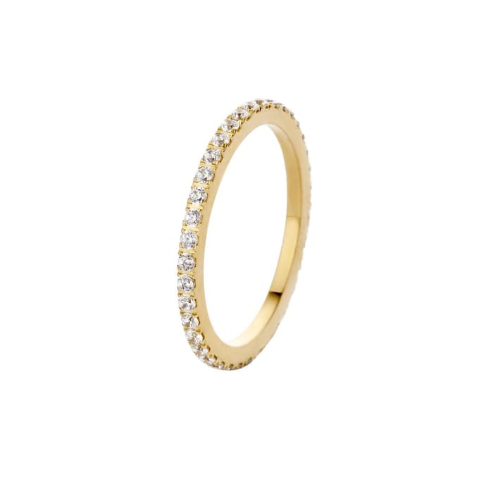 Melano friends Sade cz ring - Goudkleurig + Crystal - Dames - Maat 60