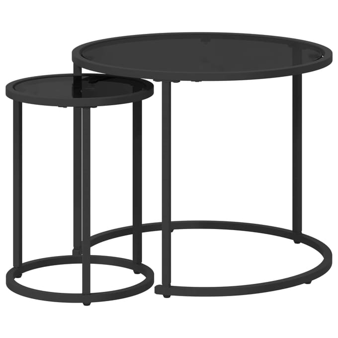 vidaXL - Koffietafel - Set - 2 - st - 55 - x - 55 - x - 45 - cm - staal