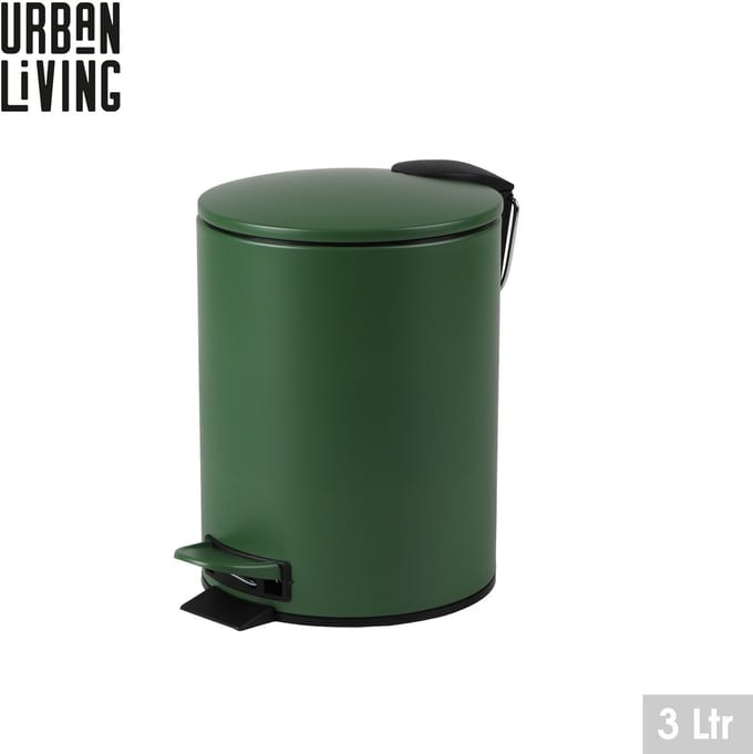 "DARK LEAF" BADKAMERAFVALBAK 3L MET PEDAAL EN SOFT-CLOSE SLUITING D17XH23CM