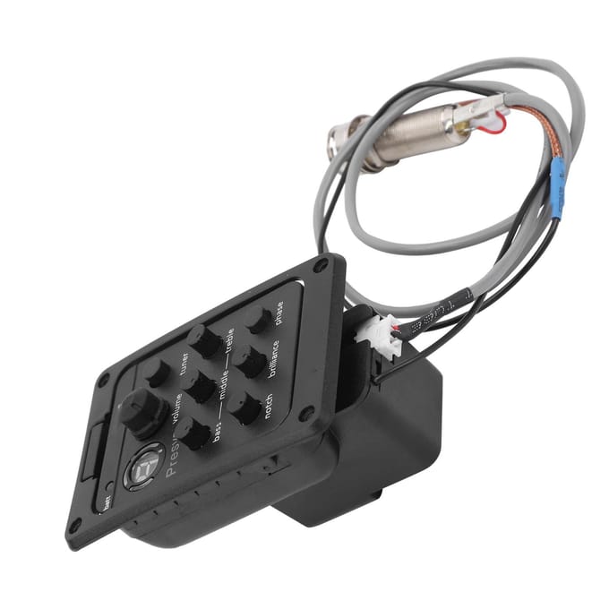 Gitaarstemmer Equalizer Akoestische piëzo-pickup Accessoires voor muziekinstrumenten black