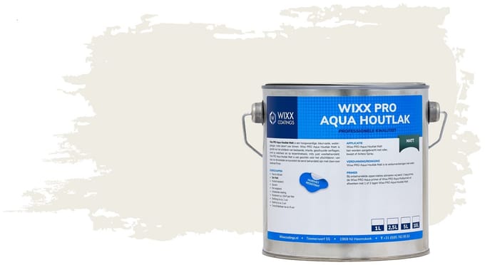 Wixx PRO Aqua Houtlak Matt - 1L - RAL 9010 | Zuiver Wit
