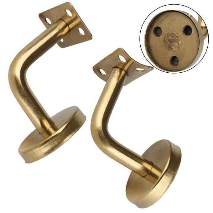 1 stuks Gouden Leuning Leuningsteun RVS Trapleuning Beugel Balustrade Wandmontage Meubelbeslag Accessoires