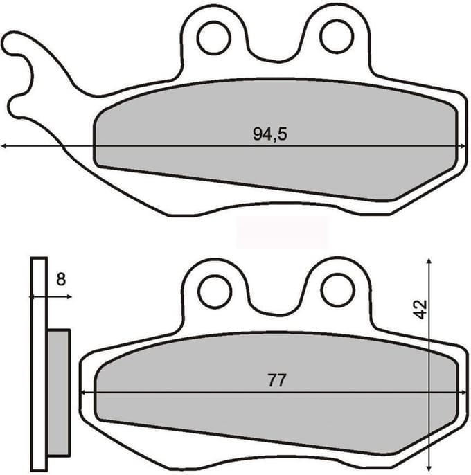 rms remblokje voor generic 50 trigger motorfiets 2011 tot 2012 av nieuw