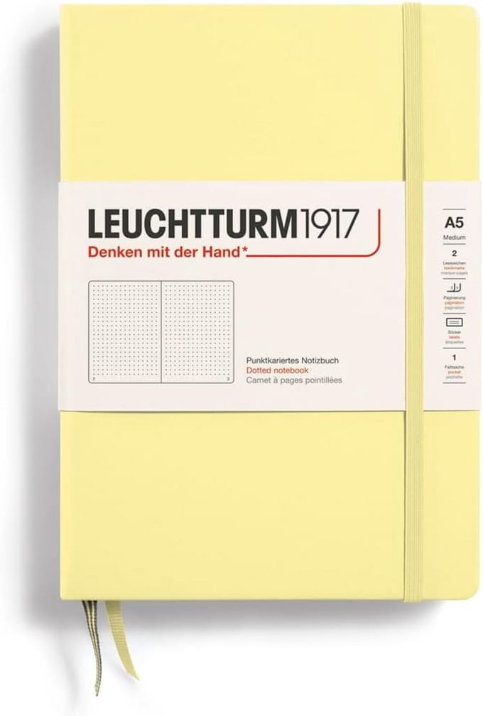 Notitieboek Medium A5 Hardcover Gevlekt Papier Genummerde Pagina's