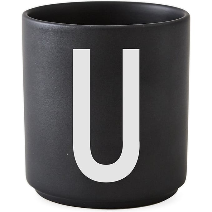 DESIGN LETTERS - Personal beker porselein  - zwart - U