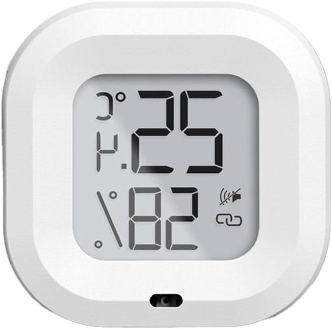 Slimme Sensor Apparaat - Temperatuur Hygrometer - Klimaat Controle - Data Export Functie - 61 Gram - Wit