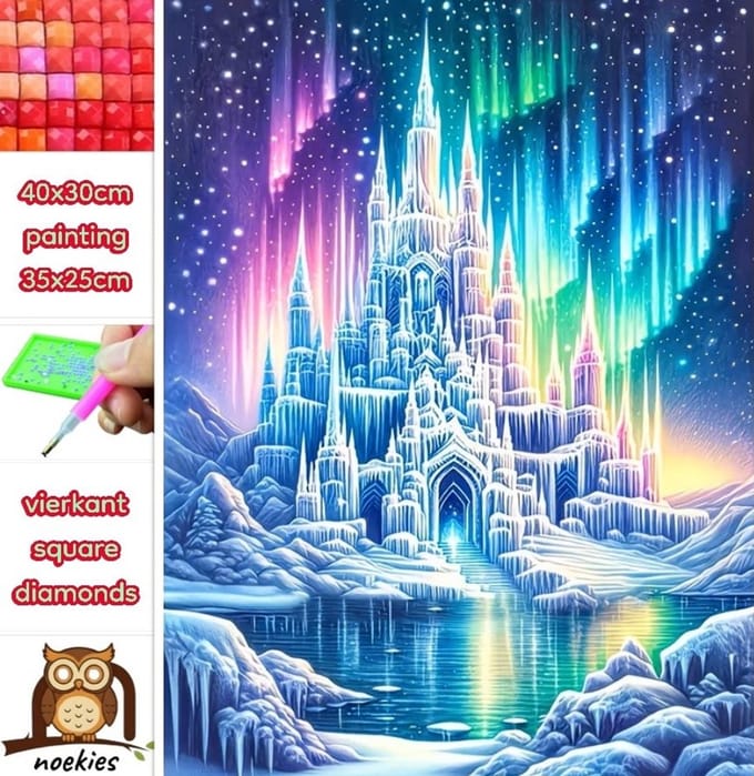 40x30cm Diamond Painting verlicht paleis (vierkant) nr 168