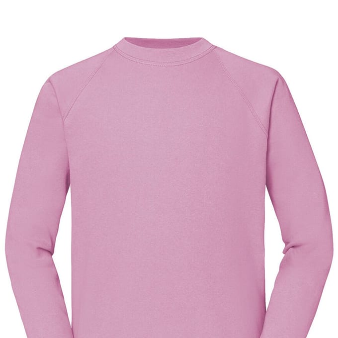 Fruit of the Loom Heren Klassiek Raglan Sweatshirt (Lichtroze)