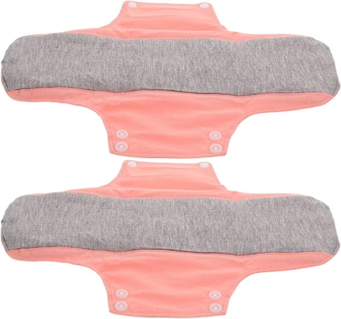 Herbruikbare Inlegkruisjes - Wasbare Pads - Postpartum Herstel - Meervoudige Absorptie - 2 Stuks - Roze
