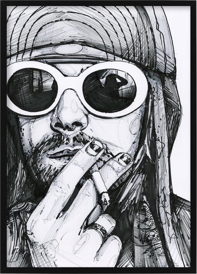 Kurt Kobain - poster - 30 x 40 cm