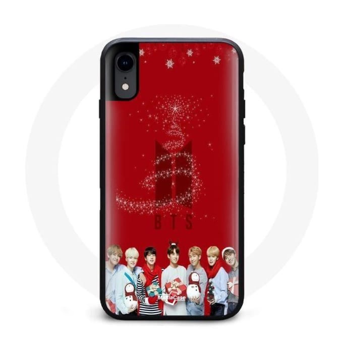 Coque pour Iphone XR BTS Bangtan Garçons Fond Rouge Cadeau de Noël 2023