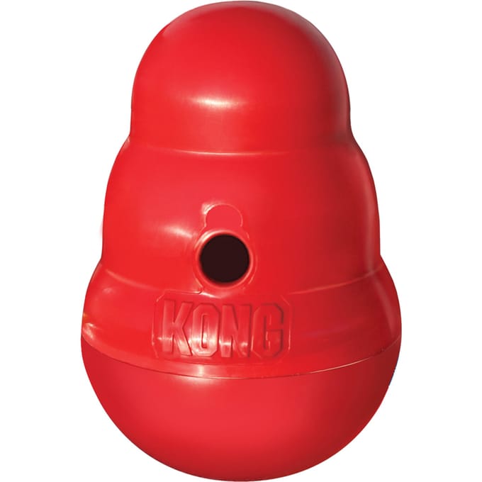 Kong Snack Dispenser Wobbler - Speelgoed Hond - maat S - 15 cm - Rood