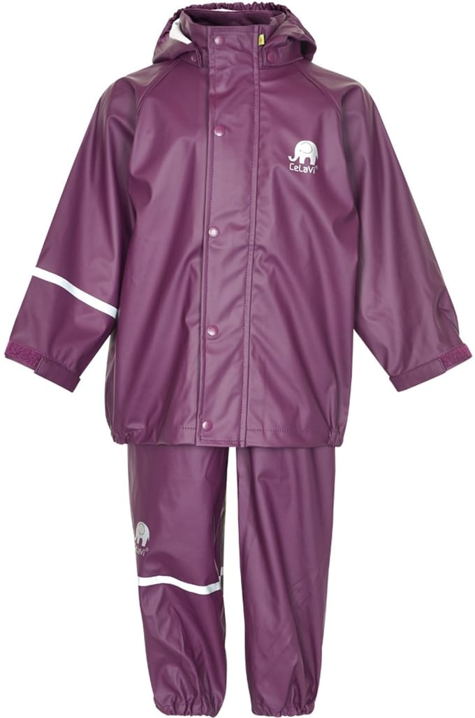 CeLavi Regenpak kinderen - Donker paars - maat 110 (110-116cm)