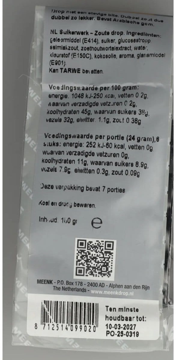 Meenk - Dubbel Zoute Drop - 7 x 180 gram