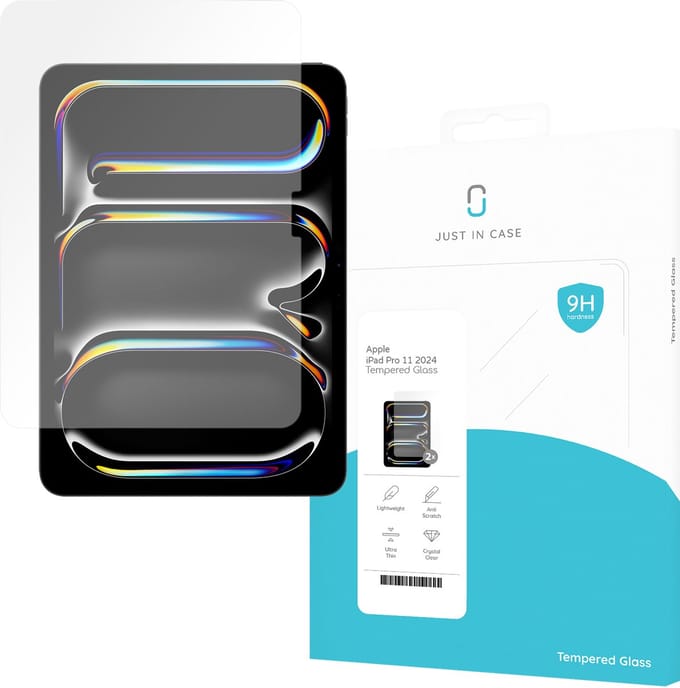 Just in Case screenprotector geschikt voor iPad Pro 11 (2025 / 2024) M5 / M4 - Screenprotector Tablet Glas - 2 Stuks