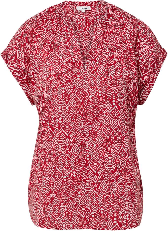 s.Oliver - female - Lichte katoenen blouse met print all-over