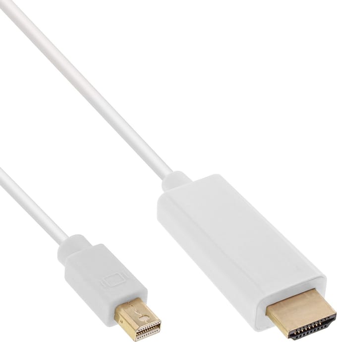 Premium Mini DisplayPort 1.2 naar HDMI 1.4 kabel (4K 30 Hz) / wit - 3 meter