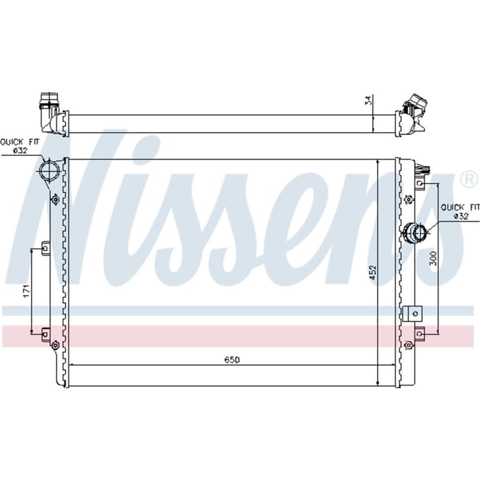 Radiator, motorkoeling NISSENS 65015