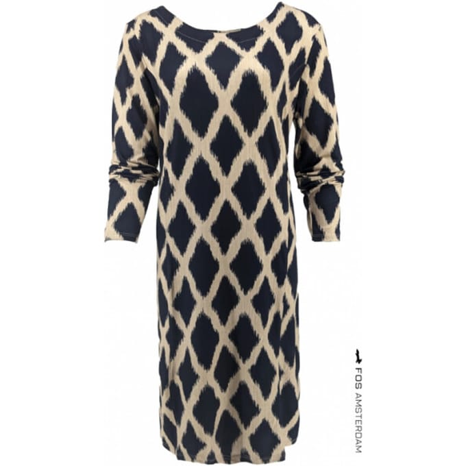 FOS Amsterdam Fos jurk fiona ruit navy
