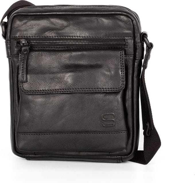 Leren Crossbodytas - Jason - Zwart