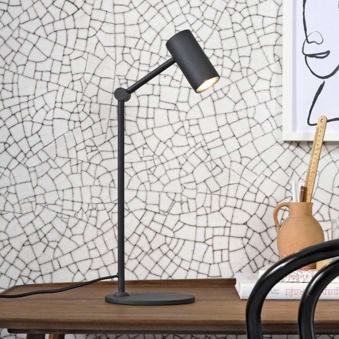 it's about RoMi Tafellamp Montreux - Zwart - 19x17x40cm - Modern