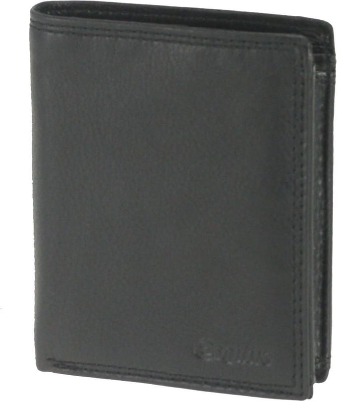 Esquire Duo Portemonnee I Leder 9 cm - Jongens - Staand formaat - black