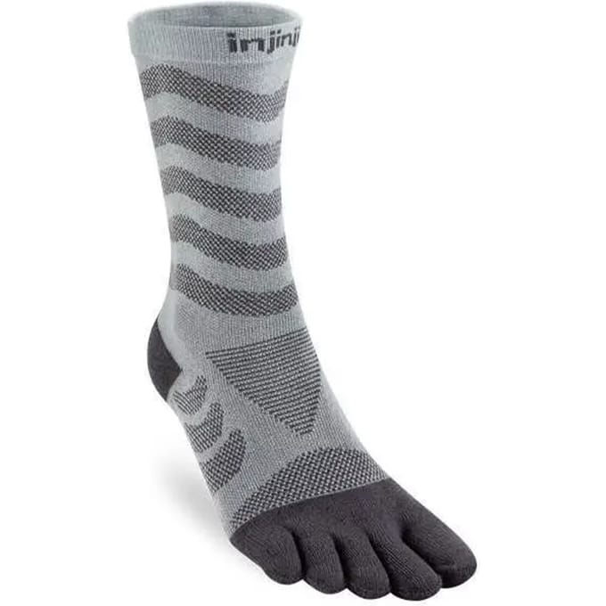 INJINJI | Womens Trail Midweight Mini-Crew Granite (Maat - M-L) | Teensokken