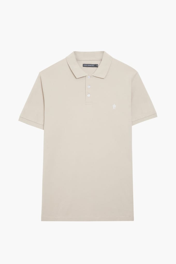 French Connection Polo Stone/white Größe: M | Poloshirts Outlet | Herren | Weiß
