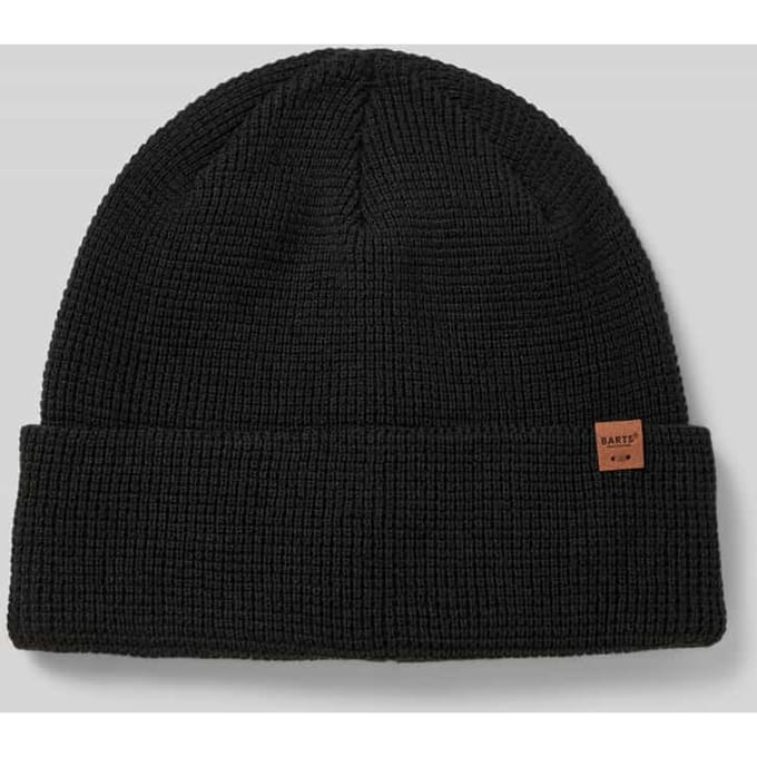 Beanie met labeldetail