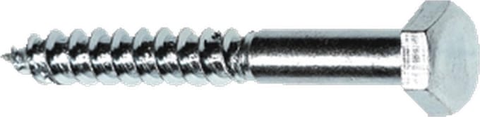 FISP houtdr bt, staal, le 40mm, diam schacht 6mm, verz, norm DIN 571