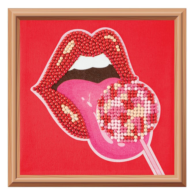 Mini houten frame diamond painting 15x15x2 cm