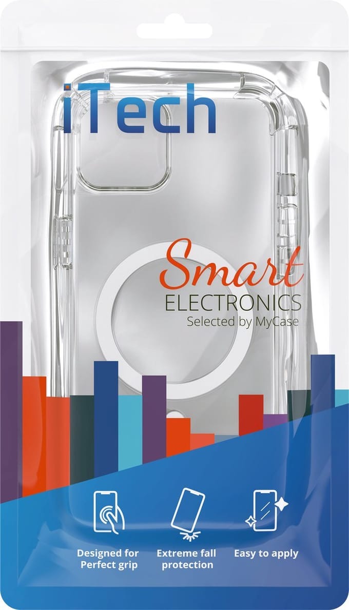 iTech Hoesje geschikt voor iPhone 13 Pro Max - geschikt voor MagSafe Transparant anti shock - crystal edition