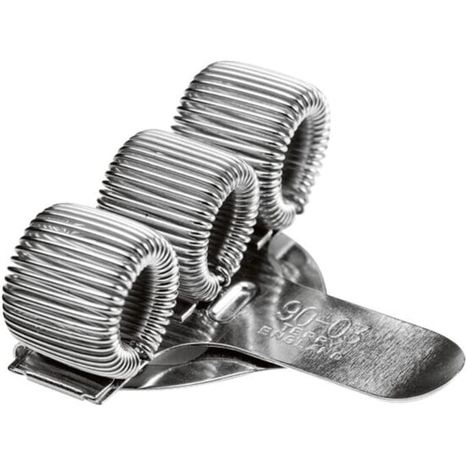 Penhouder Terry clip voor 3 pennen/potloden zilverkleurig