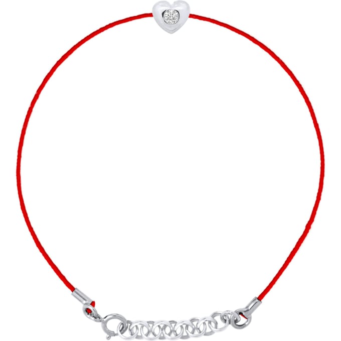 Diamond Bracelet HART 0.050 CTS Nylon Red 925