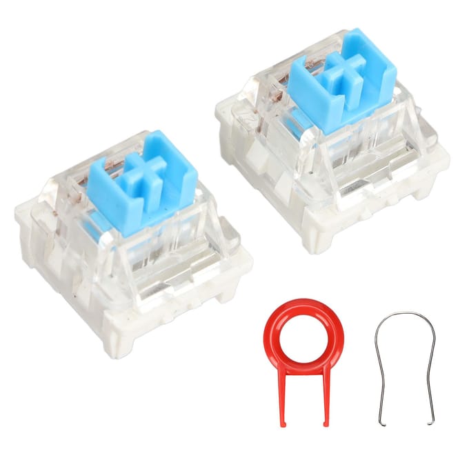 10 Pièces Interrupteurs de Clavier Interrupteur Bleu Structure Exquise pour Remplacement DIY Mécanique