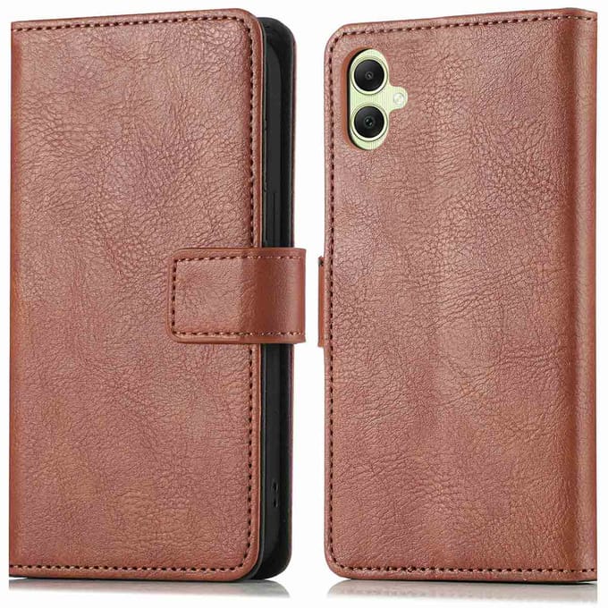 imoshion Hoesje - Geschikt voor Samsung Galaxy A05s - Luxe Bookcase - Bruin