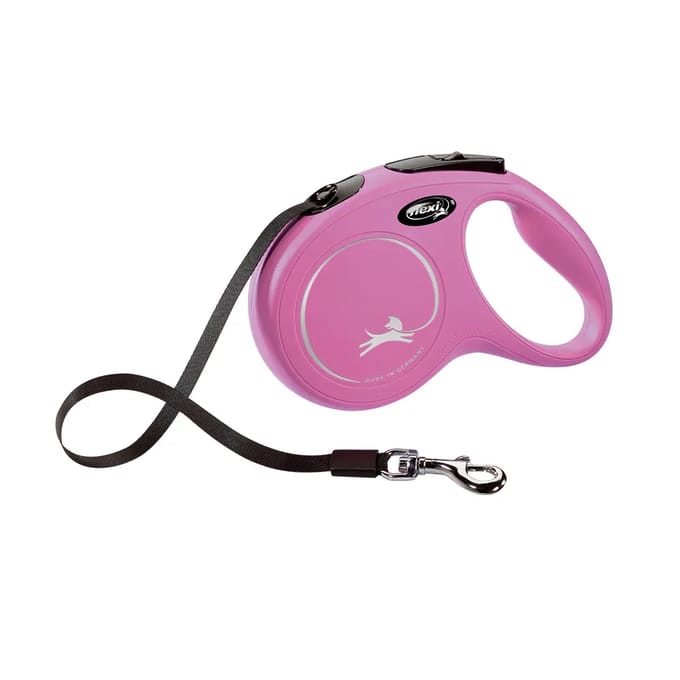 Flexi New Classic Tape - Hondenriem - Roze - M - 5 m