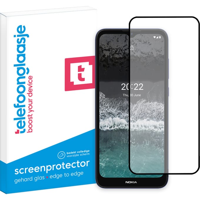Nokia C21 screenprotector gehard glas Edge to Edge