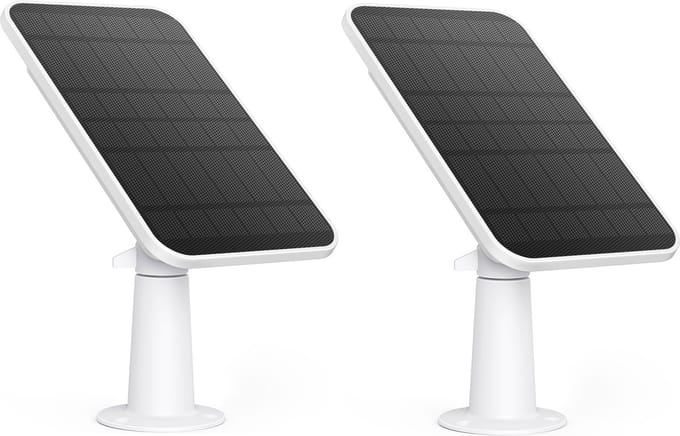 eufy Security zonnepaneel 2-pack - Geschikt voor alle eufyCams - 3W - Bundelvoordeel