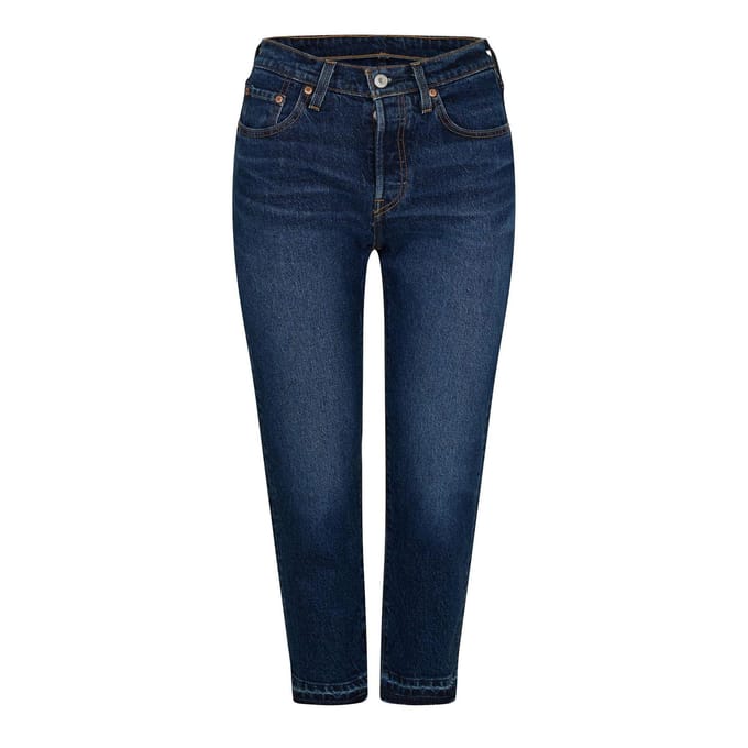 Levis Damesjeans 501 met rechte pijpen en enkellengte (Uit een droom)